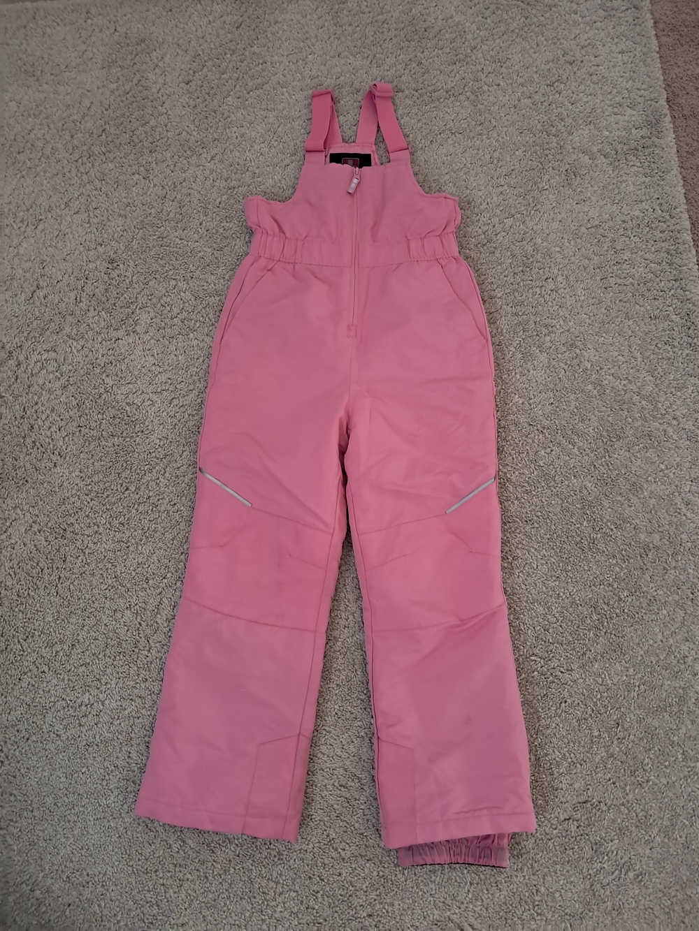 Kids Pink Snow Bib Overalls
